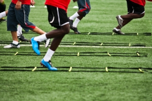 Athlete training for soccer speed, agility, and quickness